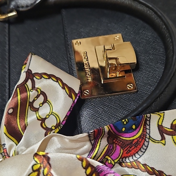 Michael Kors Tina Saffiano Leather Messenger Handbag - Picture 11 of 11